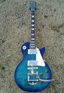 epiphone gibson les paul blue burst 2001 100% original w/original blue int case