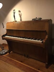 SPRING SALE! Monington Weston Walnut Small Art Deco Upright Piano