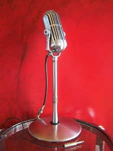 Vintage RARE 1940's American D9T dual dynamic microphone old antique w stand