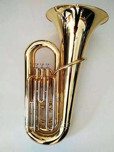 Professional 3-Valve Bb Tuba Gold Horn Monel Valves 0.661''Bore new With Case