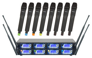 Vocopro - UHF-8900 - 8 Channel UHF PLL Wireless Mic System with Frequency Scan