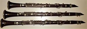 Antique Albert system 3 French Jerome Thibouville Lamy Clarinet A Bb & C