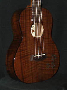KANILEA HONU (TURTLE) CUSTOM RARE PREMIUM CURLY WALNUT 4 STRING TENOR UKULELE