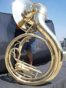 JUMBO BBb SOUSAPHONE CLASSIC BRITISH BESSON DESIGN. NATURAL BRASS FINISH. 2016