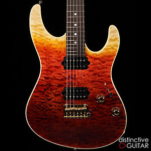 SUHR MODERN CARVE TOP NAMM SELECT HAND PICKED QUILT MAPLE TOP DESERT GRADIENT