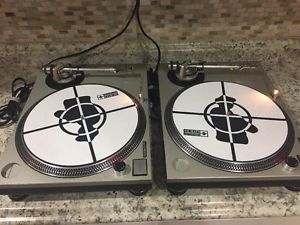 Pair Technic SL 1200 Mk2 Dj Turntables Vinyl & Serato Tested Rca & Ground 1210