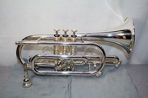 Fides Symphony Bb Cornet ~ Silver Plated with Hard Case & Yamaha 15C4 Mouthpiece