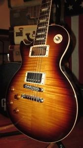 2012  Gibson Les Paul Standard Plus Lefty In Stunning Dark Flamed Sunburst