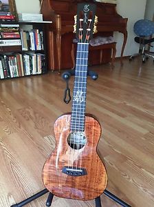 KANILEA CUSTOM RARE Master Premium CURLY Koa 4 STRING TENOR UKULELE