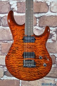 New Ernie Ball Music Man Luke III BFR Electric Guitar Hazel Burst Quilt
