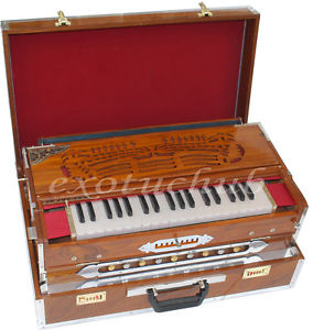 SCALE CHANGER HARMONIUM~TEAK WOOD~3¾ OCTAVE~BHAJAN~KIRTAN~YOGA~MANTRA~MADITATION
