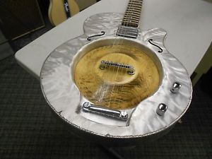Heliarc aluminum guitar, 2011, Drop Tail Bomber, with case