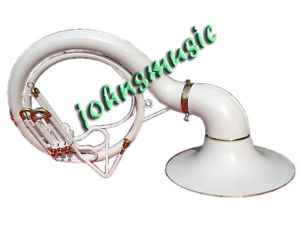SOUSAPHONE TUBA_WHITE^COLORED 25'' BELL_BB PITCH *W/BAG&MP BRASSITEM