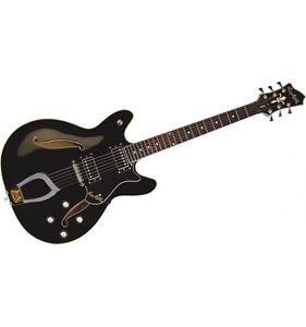 Guitare demi caisse Hagstrom Viking VIK-BLK black gloss