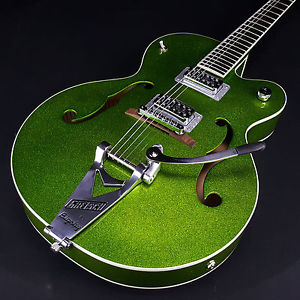 NEW Gretsch G6120SH G6120 SH Brian Setzer Hot Rod Ebony Board, Green Sparkle