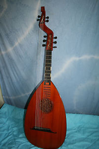 SCHÖNE ALTE BASSLAUTE,LAUTE,10 SAITER,LAUTE,THEORBIERT,SPIELBEREIT,HANDARBEIT,