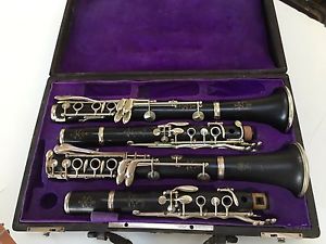 SUPERB SET OF TWO CLARINETS (Bb & A )  H. SELMER (Paris),no cracks,ALL new pads.