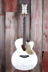 Gretsch G5022CWFE Rancher Falcon Jumbo Cutaway Acoustic Electric Guitar White