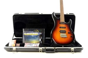 MusicMan Luke III HSS Electric Guitar - Sunburst w/ OHSC  Rosewood Neck