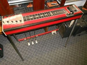 Emmons S-10 pedal steel guitar, circa 1960's, all original, case & volume pedal