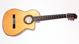 Cordoba 55FCE Thinbody Acoustic-Electric Nylon String Flamenco Guitar w/ Case