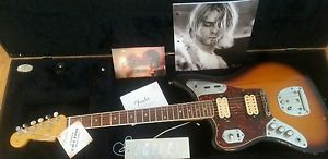 Fender Kurt Cobain Jaguar Left Handed 2014 3 Color Sunburst Road Worn