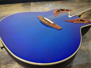 Ovation Celebrity CSE44 Blue w/hard case Free shipping Guiter From JAPAN #N22