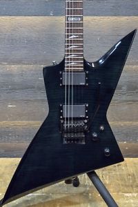 2009 ESP / LTD EX401DX FR See-Thru Black Electric Guitar w/ Case - #IS090415277