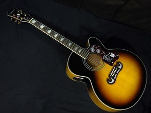 Epiphone EJ-200SCE Vintage Sunburst w/soft case Free shipping Guiter #X1573