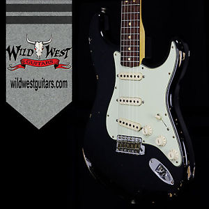 Fender Custom Shop 1963 Stratocaster Relic Rosewood Board Black