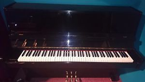 Regent Black Gloss Upright Piano and duet stool