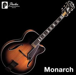 Peerless Monarch Full Hollow Body Archtop Jazz Electric Guitar Sunburst 17"