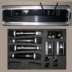 AKG DSR70 QUATTRO DIGITAL WIRELESS MIC SYSTEM, 4 DHT70 MICS, 2 DPT70M BELT PACKS