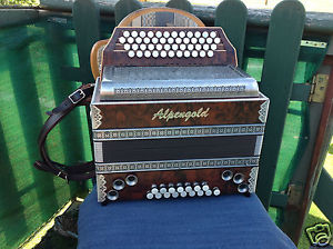 Steirische Harmonika ALPENGOLD Sinova, Stimmung G-C-F-B, Neuwertig!