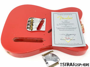 Fender USA Custom Shop Postmodern Relic Telecaster BODY+HARDWARE Tele Fiesta Red