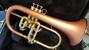 Flugelhorn (Blessing) Rose Brass Bell, Case BFH-1541