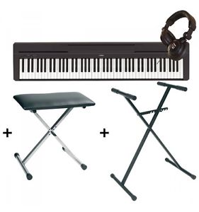 Pack Piano numérique Yamaha P45 noir + Support + banquette + casque