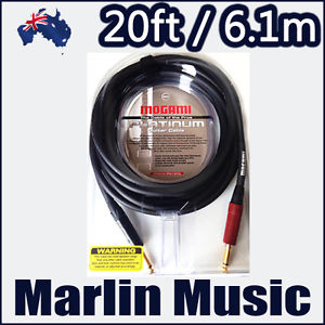 Mogami PLATINUM 20 Feet 6.1m Guitar Instrument Effects FX Patch Cable - Neutrik
