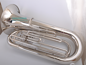 Genuine improved TUBA horn professional Bb Baritone Silver Hot sale w/ Case
