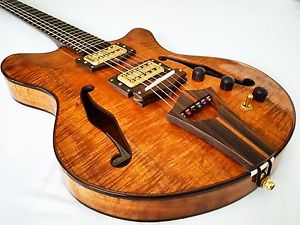 Mastergrade Koa/Rosewood Hollowbody Electric Guitar; C.F. Holcomb Custom