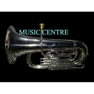 TUBA EB FLAT LARGEST MUSICAL INSTRUMENT OF BRASS BAND IN PURE CHROME  POLISH