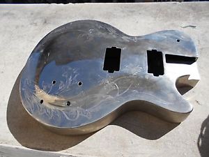 National Style 4/Les Paul Body engraved metal body!