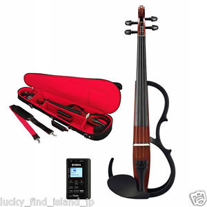 YAMAHA Japan Silent Electric Violin SV150S-BR Case & Accessories 4-Strings Brown