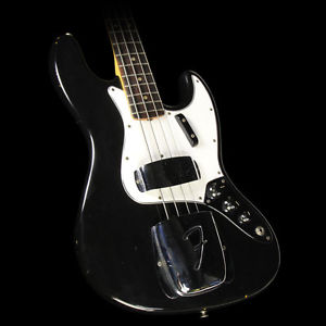 Used 1965 Fender Jazz Bass Electric Bass Guitar Refinished Black