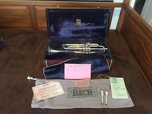NY, New York Bach Stradivarius Pro Trumpet 1947 Pre Mount Vernon! W/ MP, Case