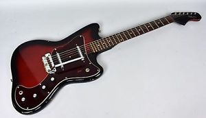 1960's Silvertone 1452 Danelectro Redburst Lipstick Pickup Electric Guitar