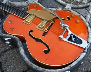 1993 Gretsch 6120 Orange Hollowbody Pre Fender with Original Case
