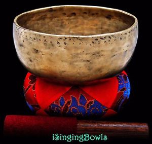 Antique Tibetan Singing Bowl: Void 7 1/4" circa 18th century, C#4 & G5. VIDEO