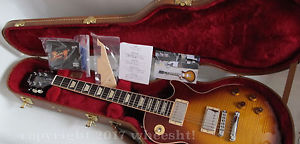 NEW 2016 GIBSON LES PAUL STANDARD T AAA CARVED FLAME TOP TEA BURST ELECTRIC
