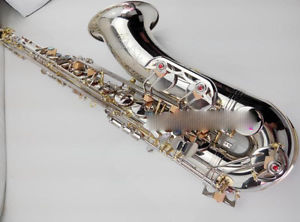 Nickel Plated Professional High-Grade U-Shape B Flat Brass Tenor Saxophone #
